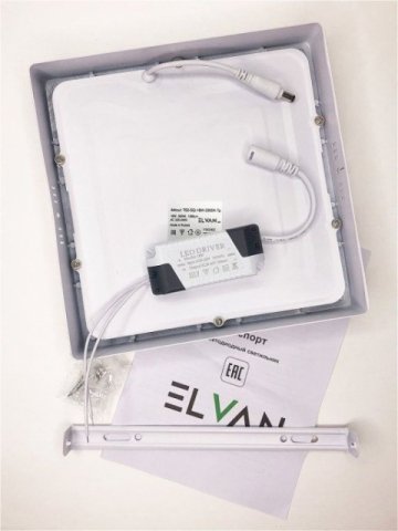 Настенно-потолочный светодиодный светильник Elvan NLS-702SQ-18W-WH-Wh