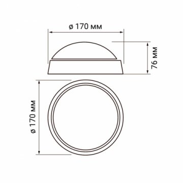Настенно-потолочный светодиодный светильник Jazzway PBH-PC-RA 1024626A