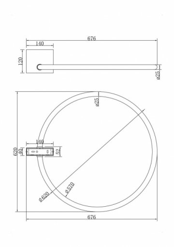 Настенный светильник Maytoni Anillo MOD315CL-L25CH3K