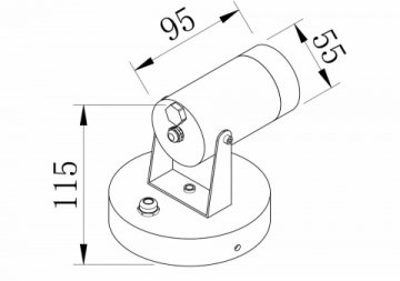 Настенный светильник Maytoni Scope O025WL-01B