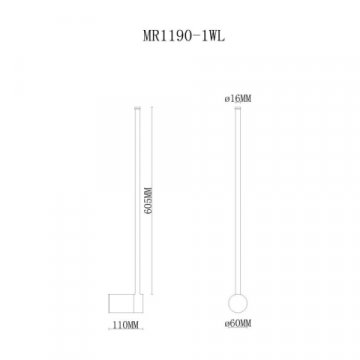 Настенный светодиодный светильник MyFar Sunn MR1190-1WL