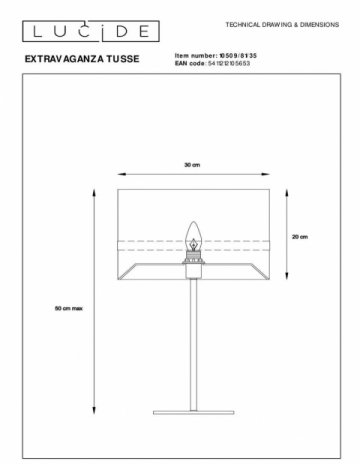 Настольная лампа Lucide Extravaganza Tusse 10509/81/35