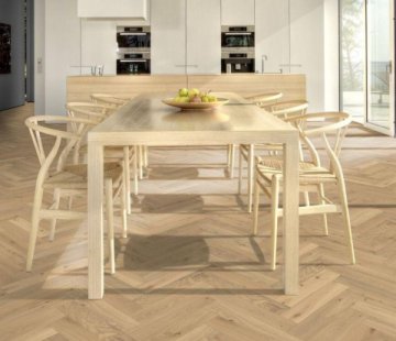 Английская елка Kahrs Herringbone Дуб CC Dim White Lively