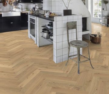 Английская елка Kahrs Herringbone Дуб CC Dim White Lively
