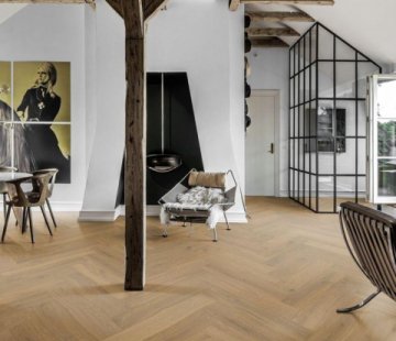 Английская елка Kahrs Herringbone Дуб CD Grey Lively
