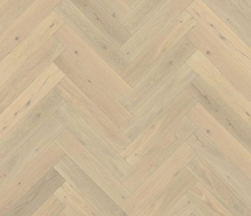 Английская елка Kahrs Herringbone Дуб CD White Lively