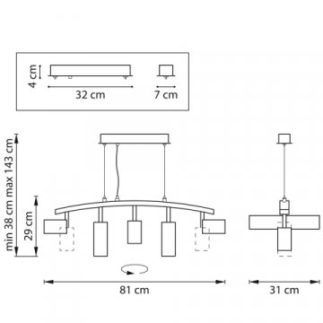 Подвесная люстра Lightstar Rullo (571735+214437-3+214487-2) LR735373872