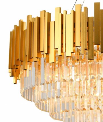 Подвесная люстра Natali Kovaltseva Vertigo 81440/12C Gold