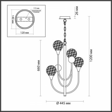 Подвесная люстра Odeon Light Hall Kelli 4785/4