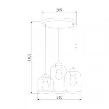 Подвесная люстра TK Lighting 3325 Marco Green