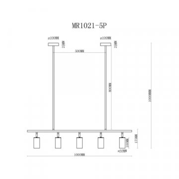 Подвесной светильник MyFar Dereck MR1021-5P