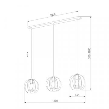 Подвесной светильник TK Lighting 6599 Jaula
