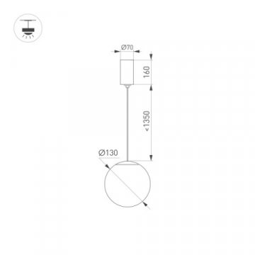 Подвесной светодиодный светильник Arlight SP-Beads-Hang-R130-10W Day4000 036522