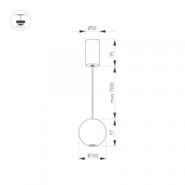 Подвесной светодиодный светильник Arlight SP-Elementa-Orb-R100-9W Warm3000 032764