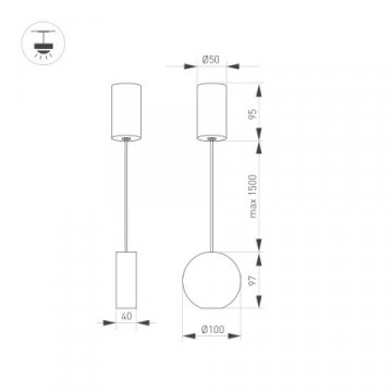 Подвесной светодиодный светильник Arlight SP-Elementa-Roll-R100-9W Day4000 032768