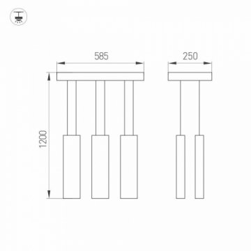 Подвесной светодиодный светильник Arlight SP-Legacy-S585x250-6x6W Warm3000 028153