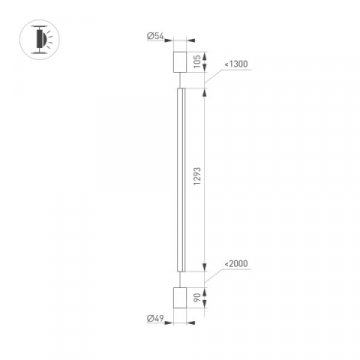 Подвесной светодиодный светильник Arlight SP-Taboo-Floor-S1300-14W Day4000 035322