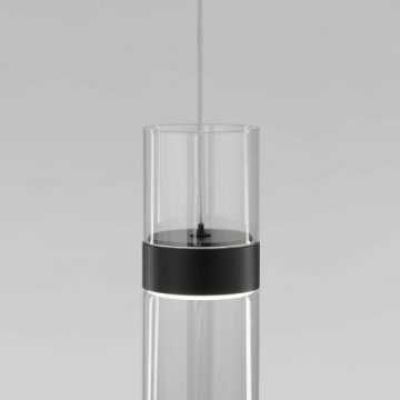 Подвесной светодиодный светильник Eurosvet Lumen 50244/1 Led черный/прозрачный