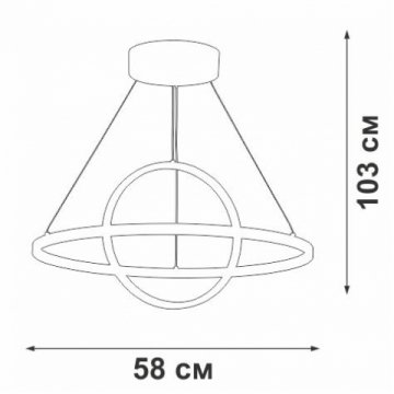 Подвесной светодиодный светильник Vitaluce V4676-0/2S