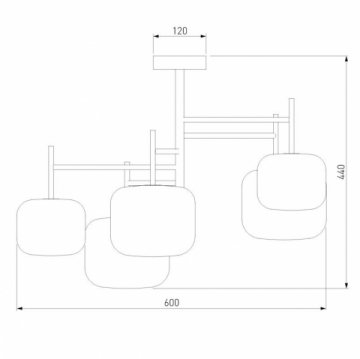 Потолочная люстра Eurosvet Jar 70128/5 золото