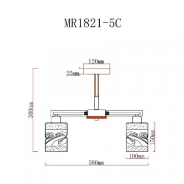 Потолочная люстра MyFar Olivia MR1821-5C