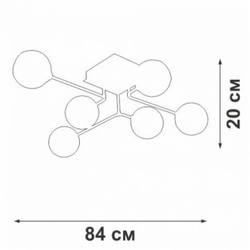 Потолочная люстра Vitaluce V4795-9/6PL