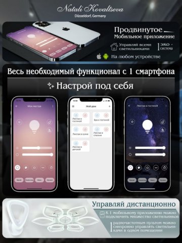 Потолочная светодиодная люстра Natali Kovaltseva High-Tech Led Lamps 82009