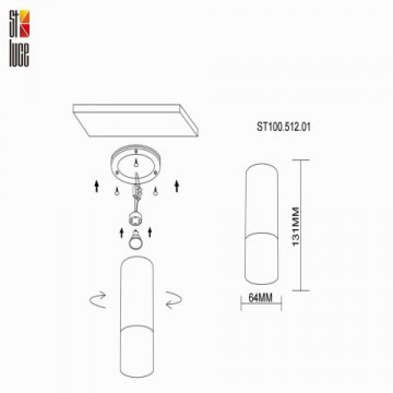 Потолочный светильник ST Luce ST100.512.01