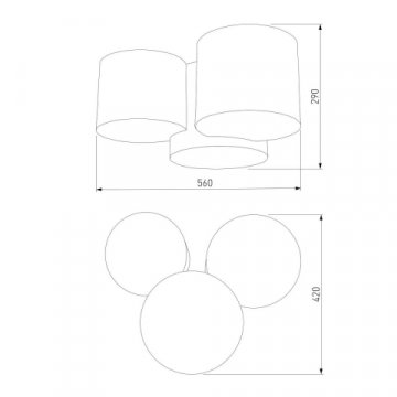 Потолочный светильник TK Lighting 3445 Mona Black/Gold