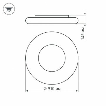 Потолочный светодиодный светильник Arlight Alt-Tor-BB910SW-120W Warm White 022751