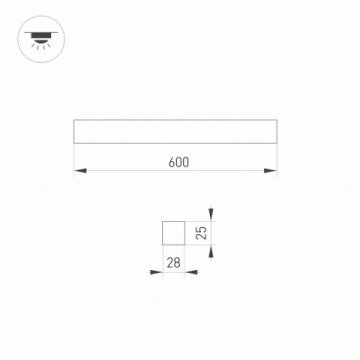 Потолочный светодиодный светильник Arlight Snap-Starline-Laser-S600-13W Warm3000 031571