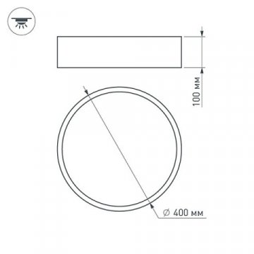 Потолочный светодиодный светильник Arlight SP-Tor-Pill-R400-25W Day4000 022104(2)