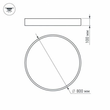 Потолочный светодиодный светильник Arlight SP-Tor-Pill-R800-94W Warm3000 023003(2)