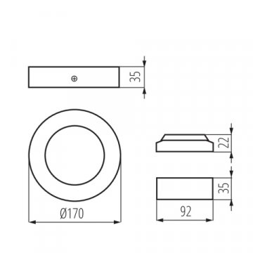 Потолочный светодиодный светильник Kanlux CARSA V2LED 12W-NW-W 28948