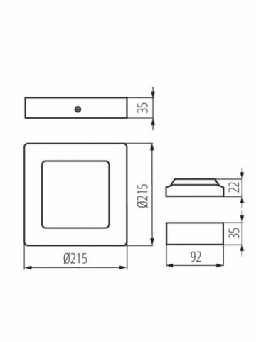 Потолочный светодиодный светильник Kanlux Kanti V2LED 18W-NW-W 28951