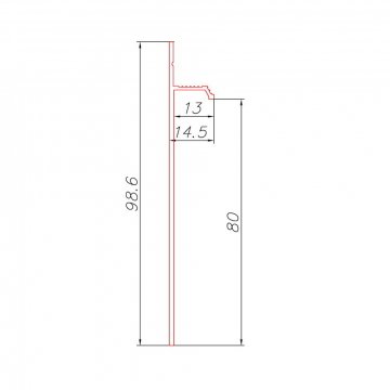 Плинтус скрытого монтажа Pro Design 323 Чёрный Муар RAL 9005