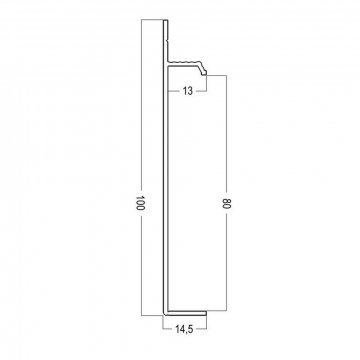 Плинтус скрытого монтажа Pro Design Universal 235 (Черный Муар RAL9005)