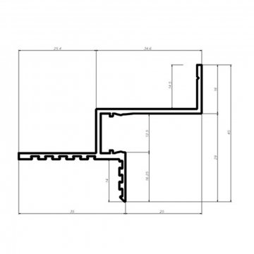 Парящий потолочный плинтус (профиль) Pro Design Gipps 602 Белый