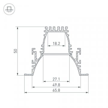 Профиль Arlight ARH-Line-6650-F-Comfort-2000 Anod 036351