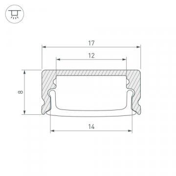 Профиль Arlight Line-1708-2000 Anod Black 040299