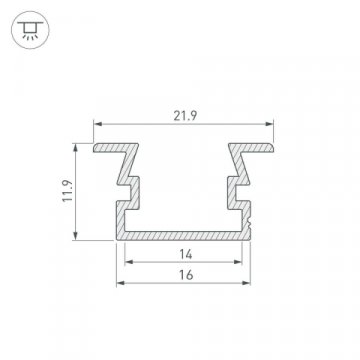 Профиль Arlight PDS-FS-3000 Anod 040733