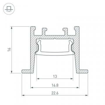 Профиль Arlight SL-Comfort-2316-F-2000 Anod Black 031769