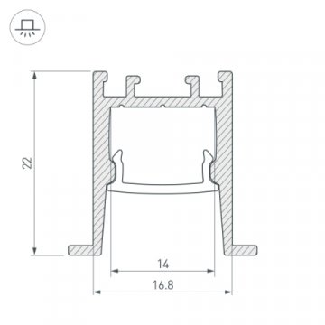 Профиль Arlight SL-Comfort-2322-F-2000 Anod Black 031771