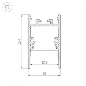 Профиль Arlight SL-Comfort-2542-2000 Anod Black 031729