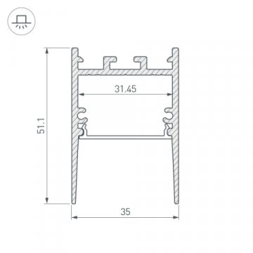 Профиль Arlight SL-Comfort-3551-2000 Anod Black 031730