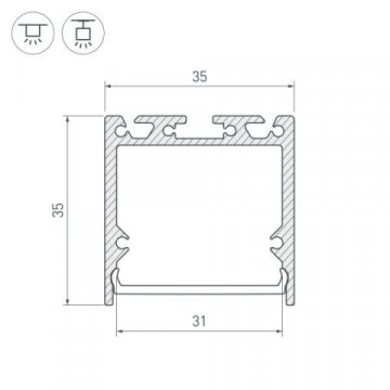 Профиль Arlight SL-LINE-3535-3000 Black 036253