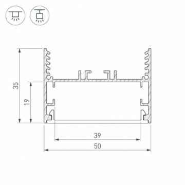 Профиль Arlight SL-Line-5035-2000 Anod 029040