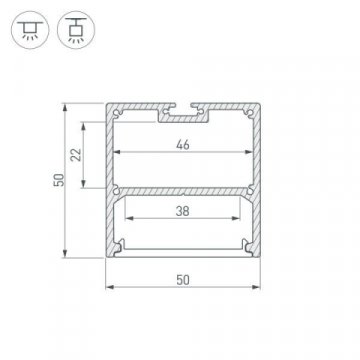 Профиль Arlight SL-Line-5050-3000 Anod 036202