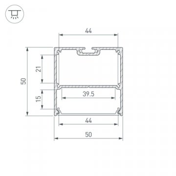 Профиль Arlight SL-Line-5050-LW-2000 Anod 038433