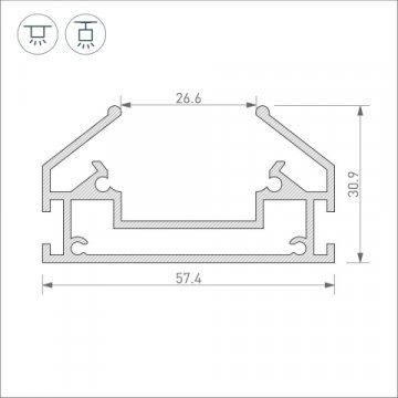 Профиль-держатель Arlight Mag-Stretch-Orient-2620-2000 039173
